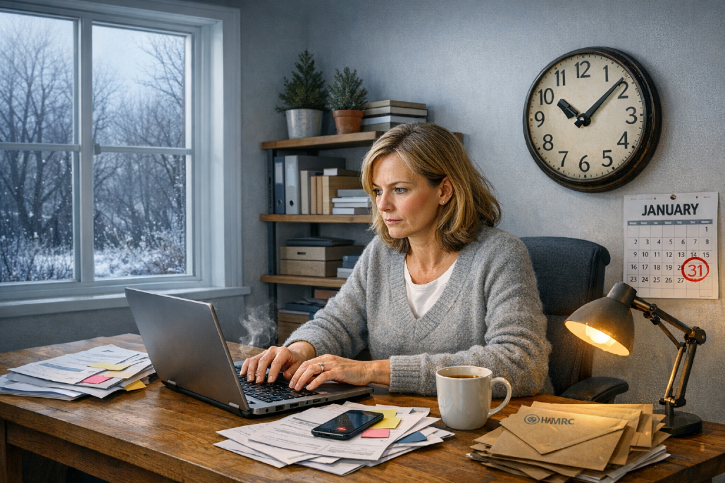 HMRC self assessment tax return deadline, Shoots past, stress builds up, Paperwork chaos