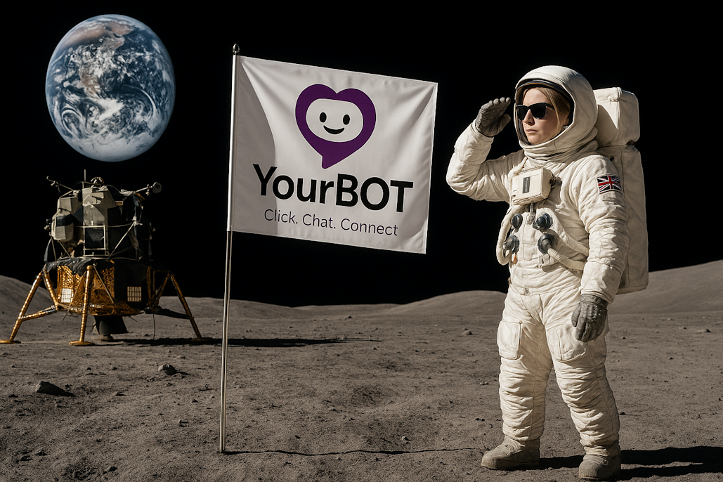 YourBOT, it's chatty, Awesome like the lunar lander, salute the bot!