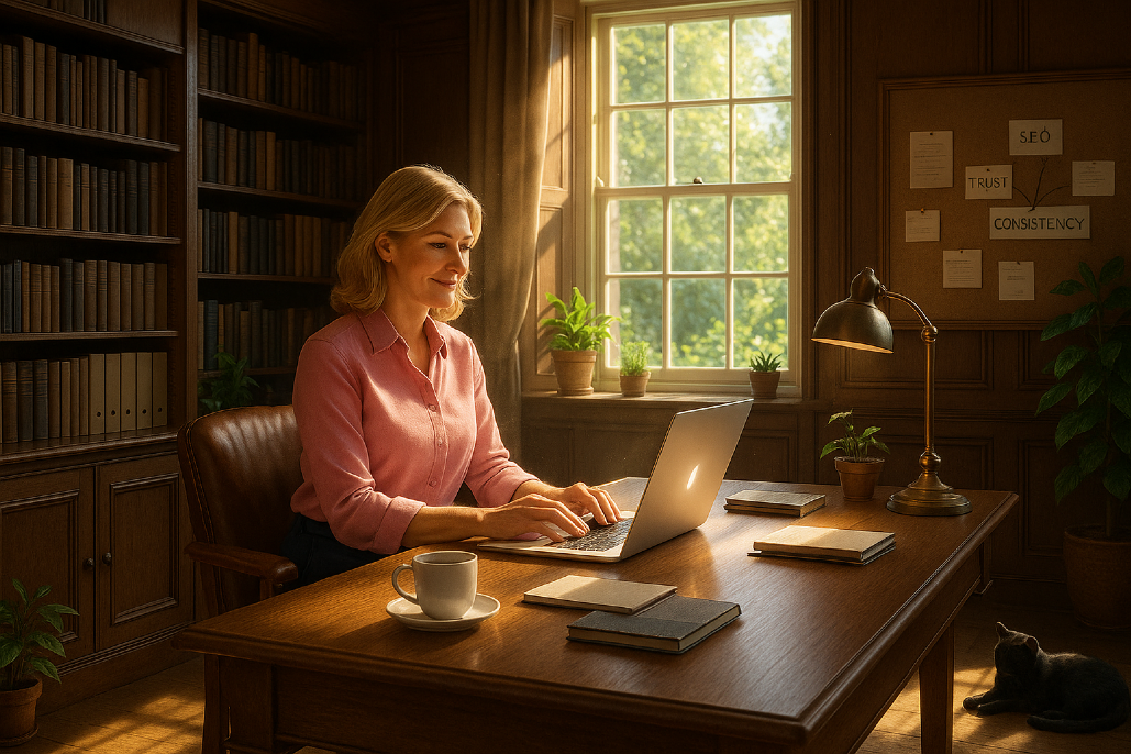 Weekly business blogging benefits, Increase online reach, Grow your brand's presence