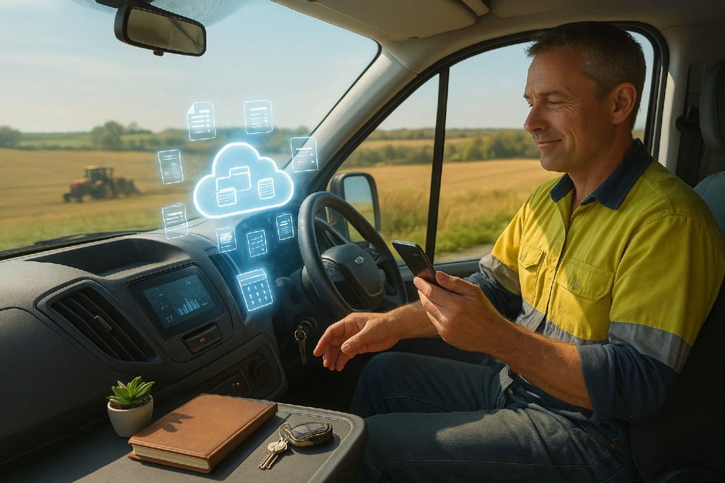 Organise trades paperwork, In a neat, orderly pile, Clutter-free success
