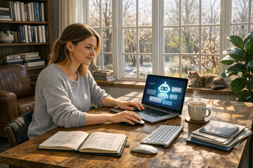 Lead capture chatbot flows, Web designers, design your fate, Converting leads, thrive